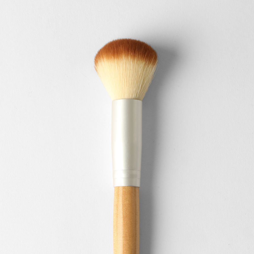 Puzzle Makeup Blush and Highlighter Brush - vegan dual-purpose brush for precise blending and contouring