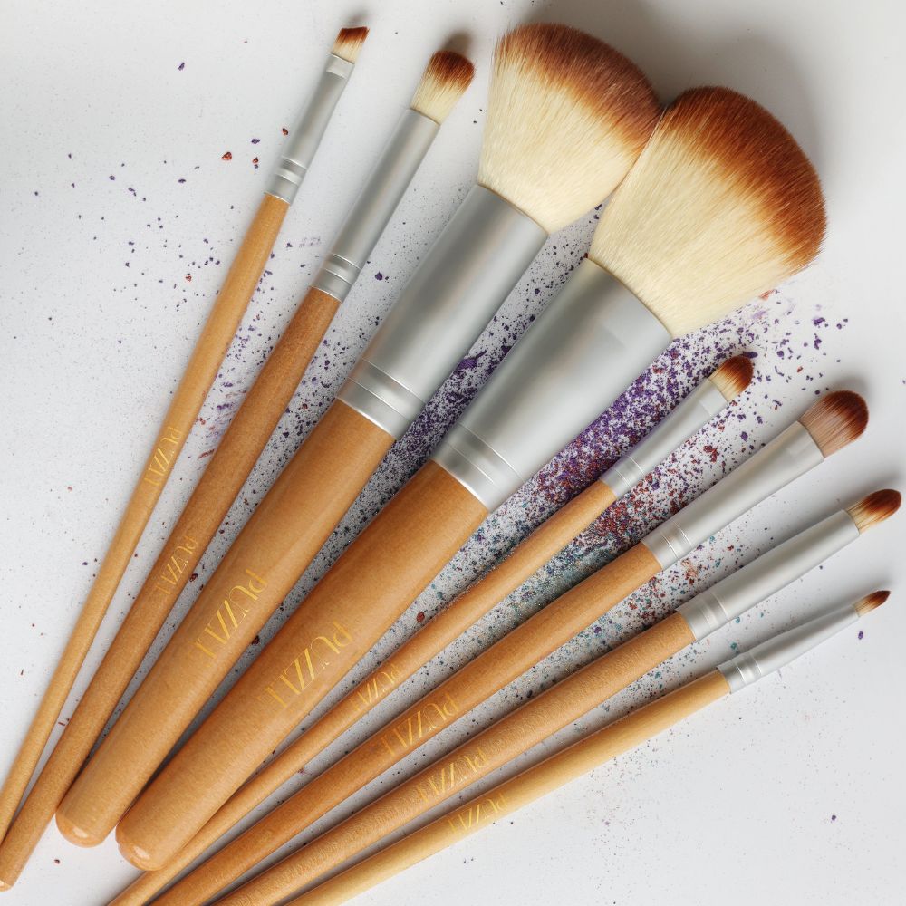 Puzzle Makeup Essential Brush Set - eight-piece vegan brush set
