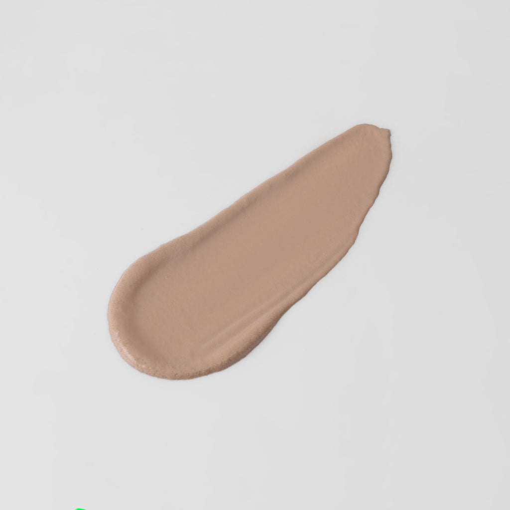 The Overachiever tinted moisturizer and foundation swatch in Rose Opal – vegan, buildable, skin-loving formula by Puzzle Makeup