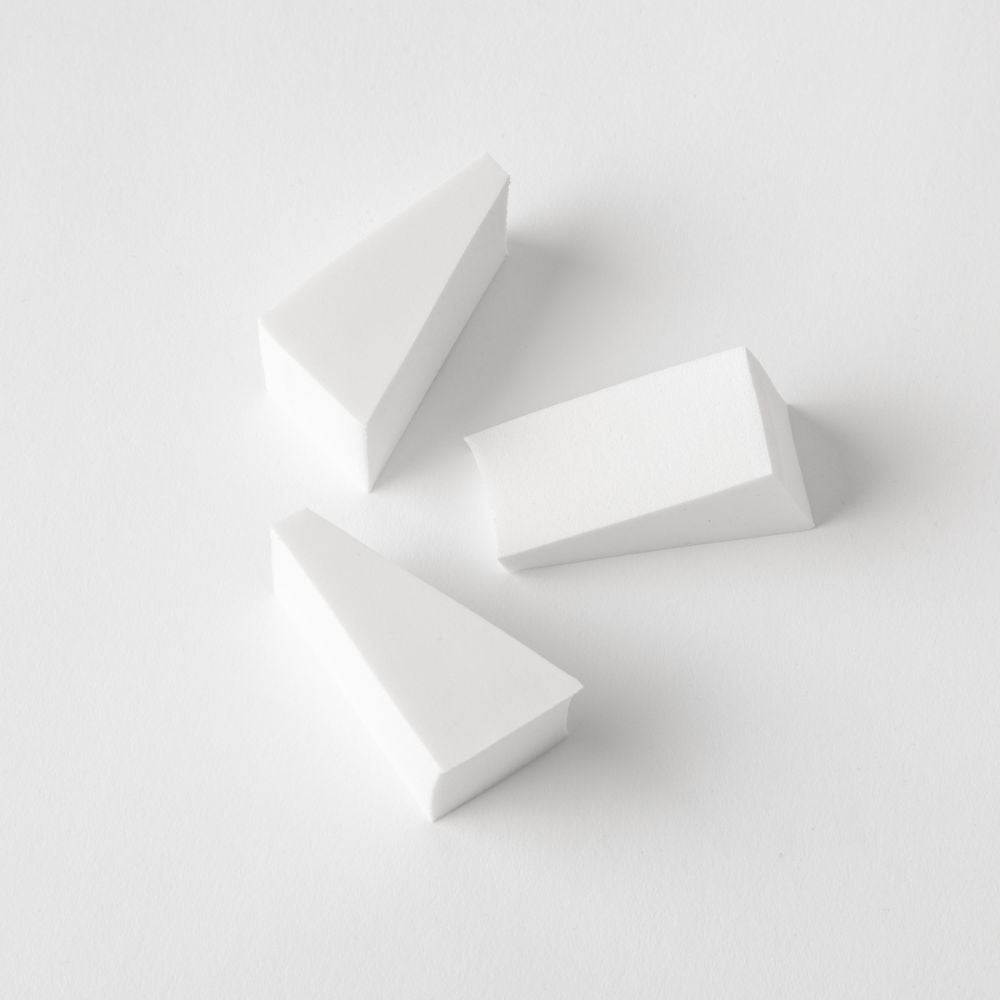 Puzzle Makeup Latex Free Wedge Sponge set - soft vegan wedges for smooth application of powder and foundation