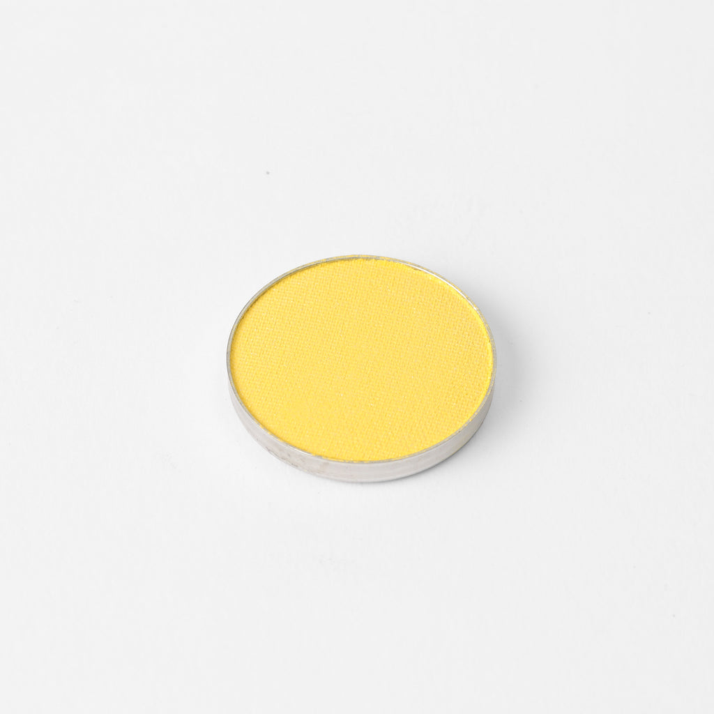 Canary Pressed Eyeshadow – vegan, buildable, blendable, multiuse, skin-loving formula by Puzzle Makeup