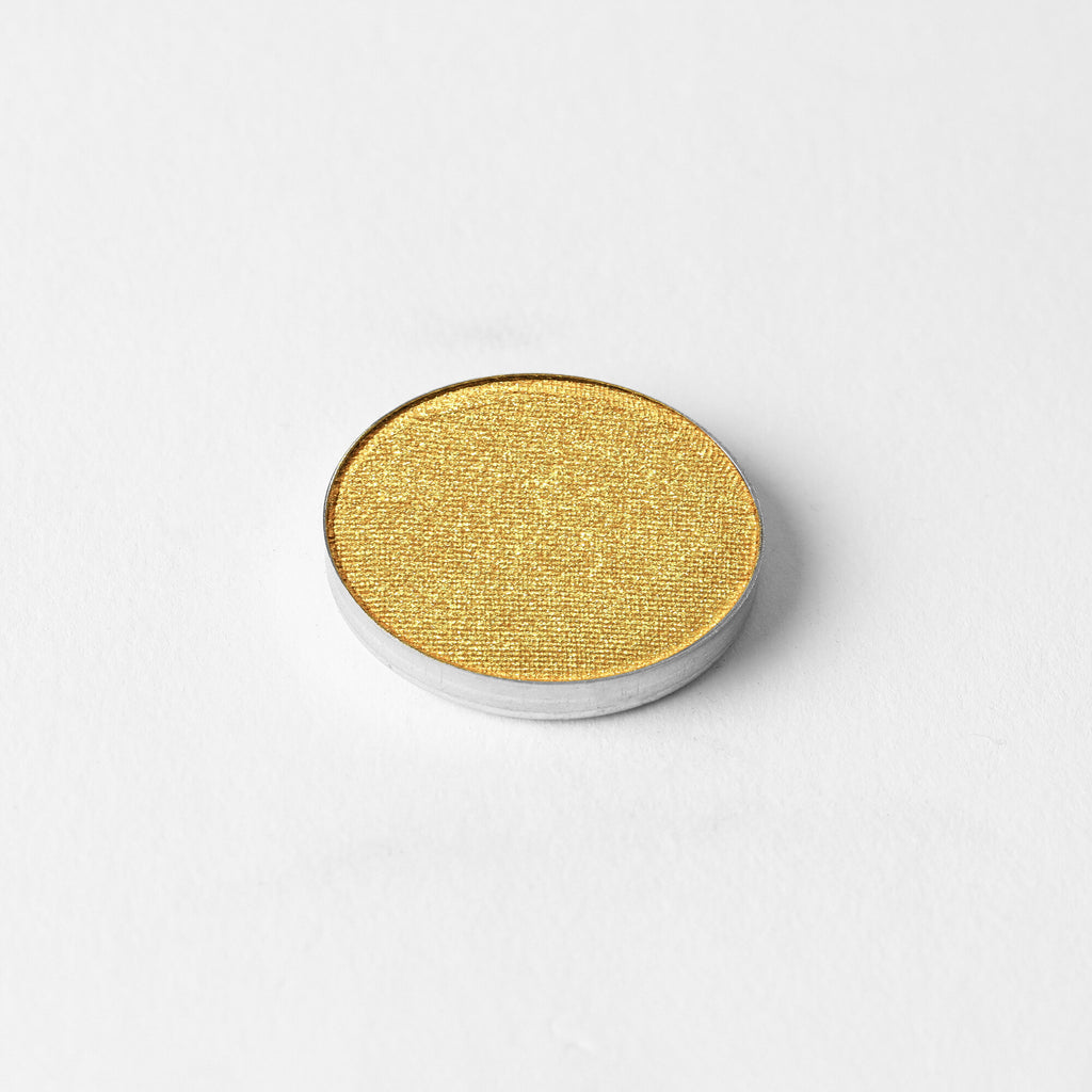 Goldenrod Pressed Eyeshadow – vegan, buildable, blendable, multiuse, skin-loving formula by Puzzle Makeup