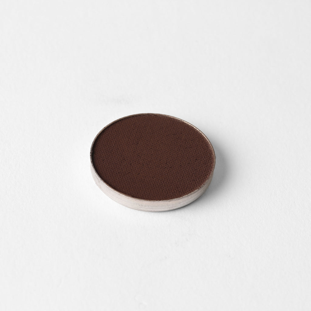 Coffee Bean Pressed Eyeshadow – vegan, buildable, blendable, multiuse, skin-loving formula by Puzzle Makeup