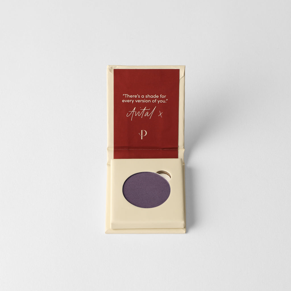 Midnight Iris Pressed Eyeshadow – vegan, buildable, blendable, multiuse, skin-loving formula by Puzzle Makeup
