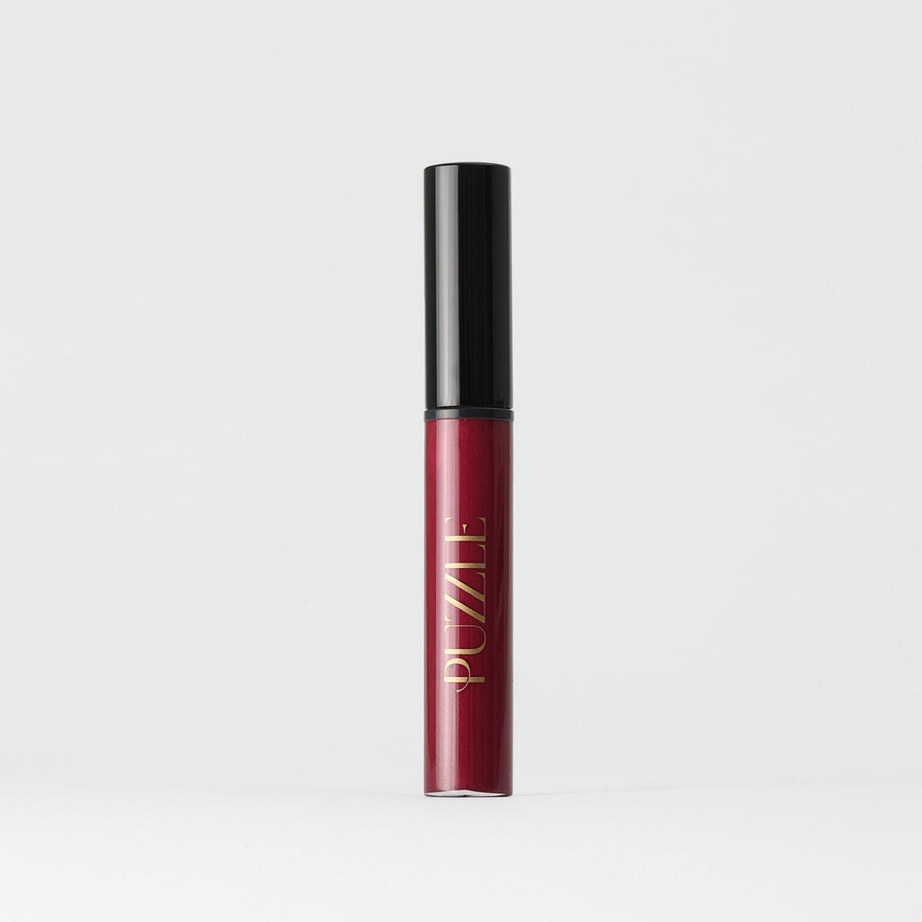 Bordeaux Lip Gloss – vegan, buildable, blendable, multiuse, skin-loving formula by Puzzle Makeup