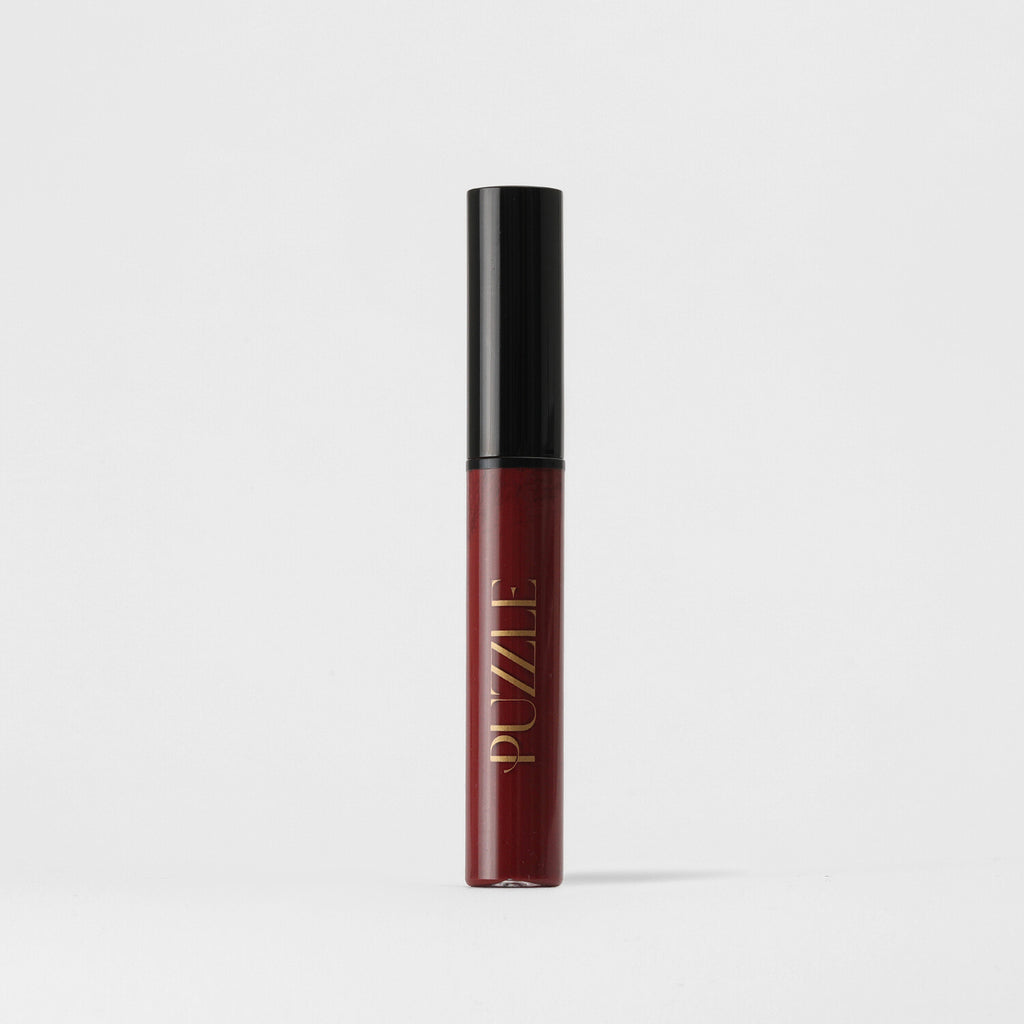 Cinnabar Lip Gloss – vegan, buildable, blendable, multiuse, skin-loving formula by Puzzle Makeup