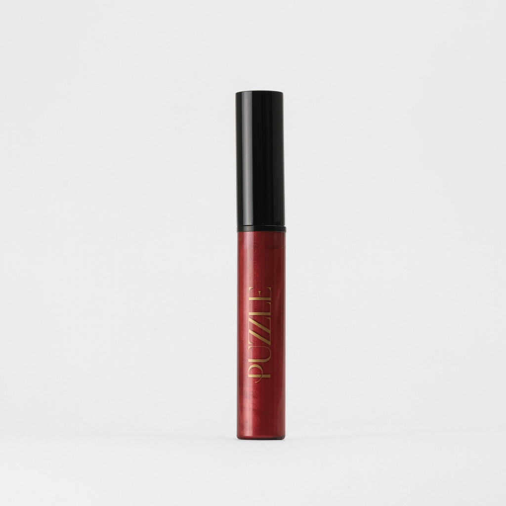 Garnet Lip Gloss – vegan, buildable, blendable, multiuse, skin-loving formula by Puzzle Makeup