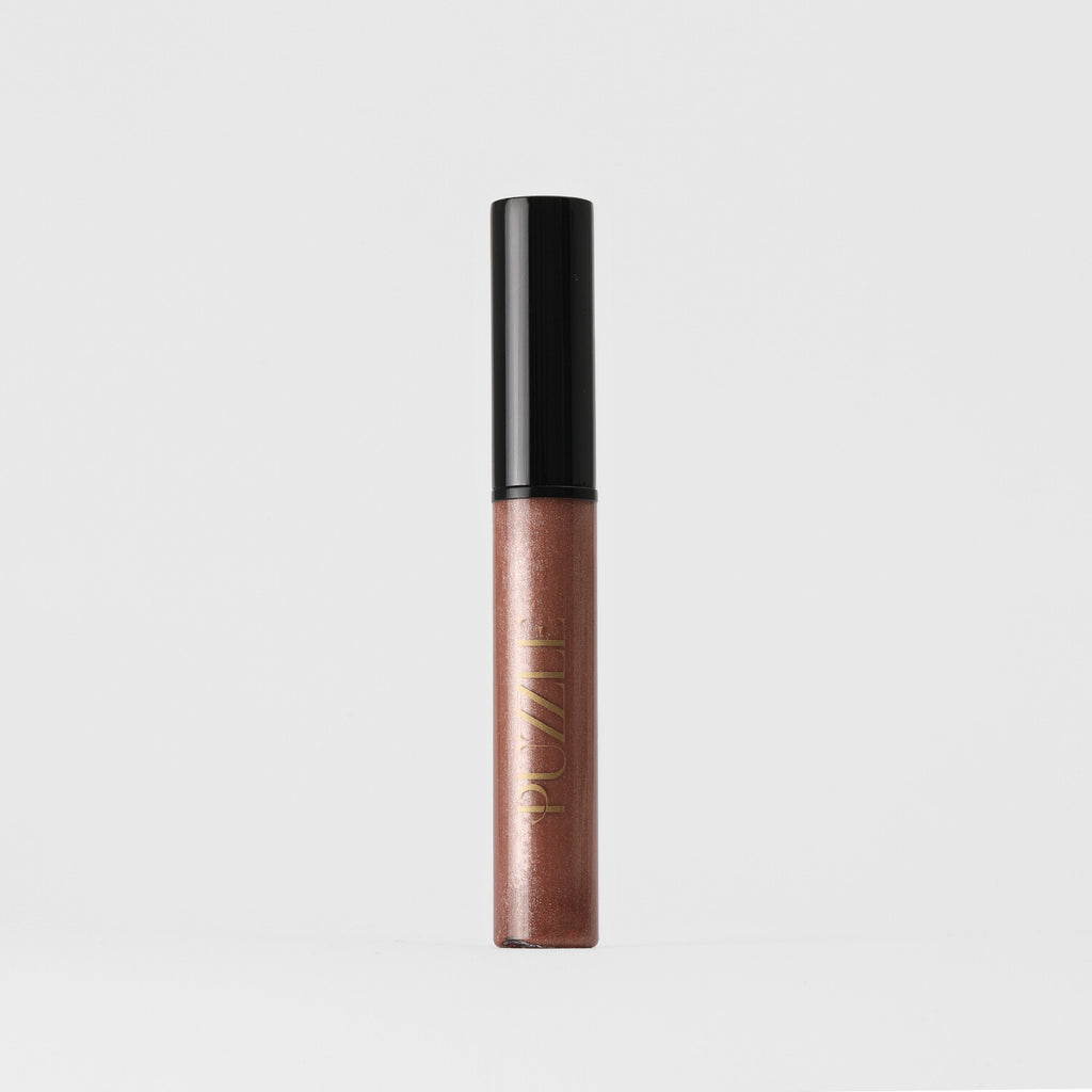 Sandstorm Lip Gloss – vegan, buildable, blendable, multiuse, skin-loving formula by Puzzle Makeup