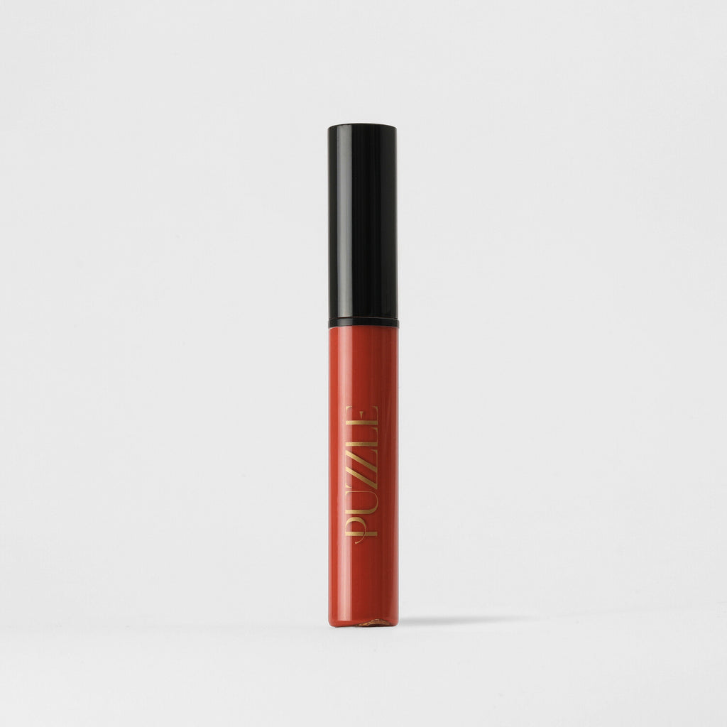 Cinnabar Lip Stain – vegan, buildable, blendable, multiuse, skin-loving formula by Puzzle Makeup